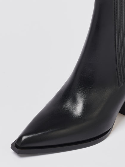 Aeyde | KATE Black Cowboy Boot