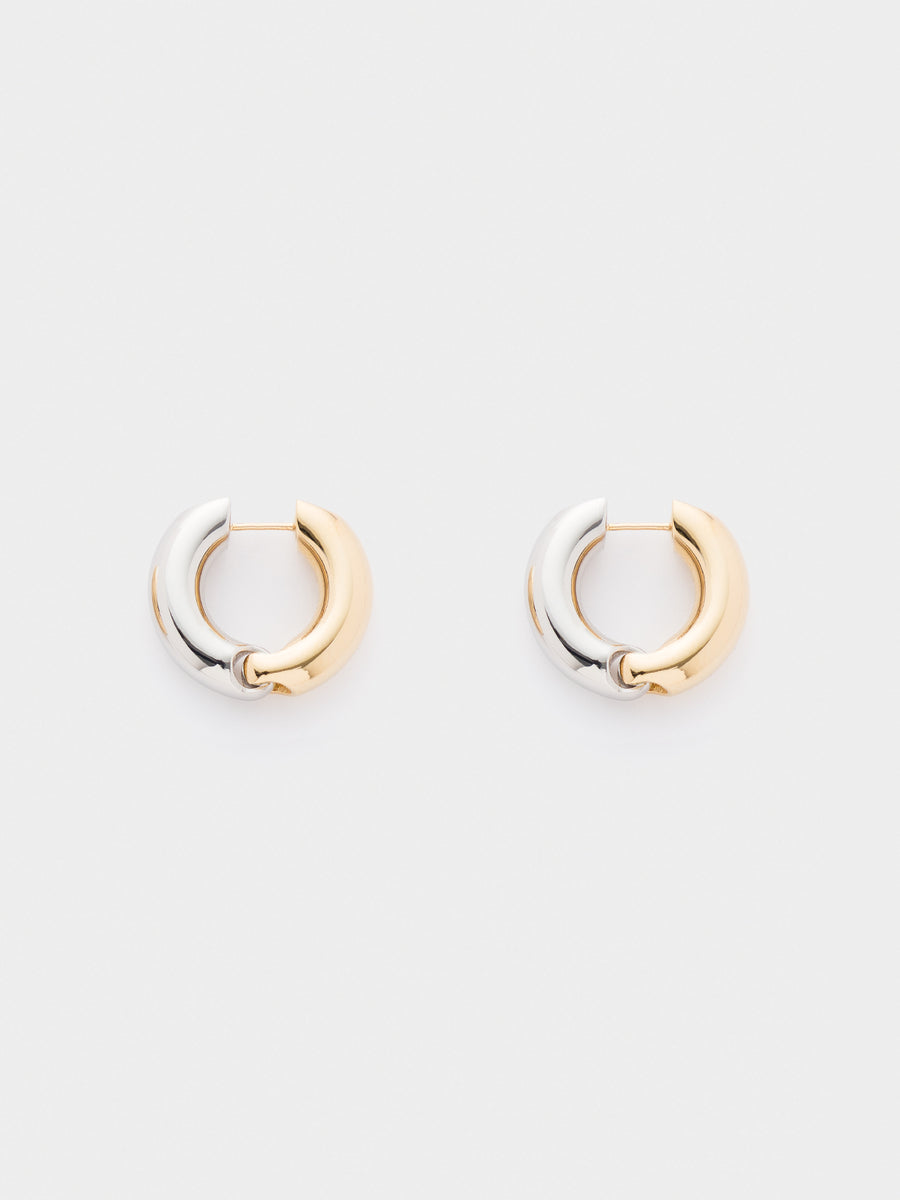 Laurie Large 18kt Gold and Palladium-Plated Hoop Earrings