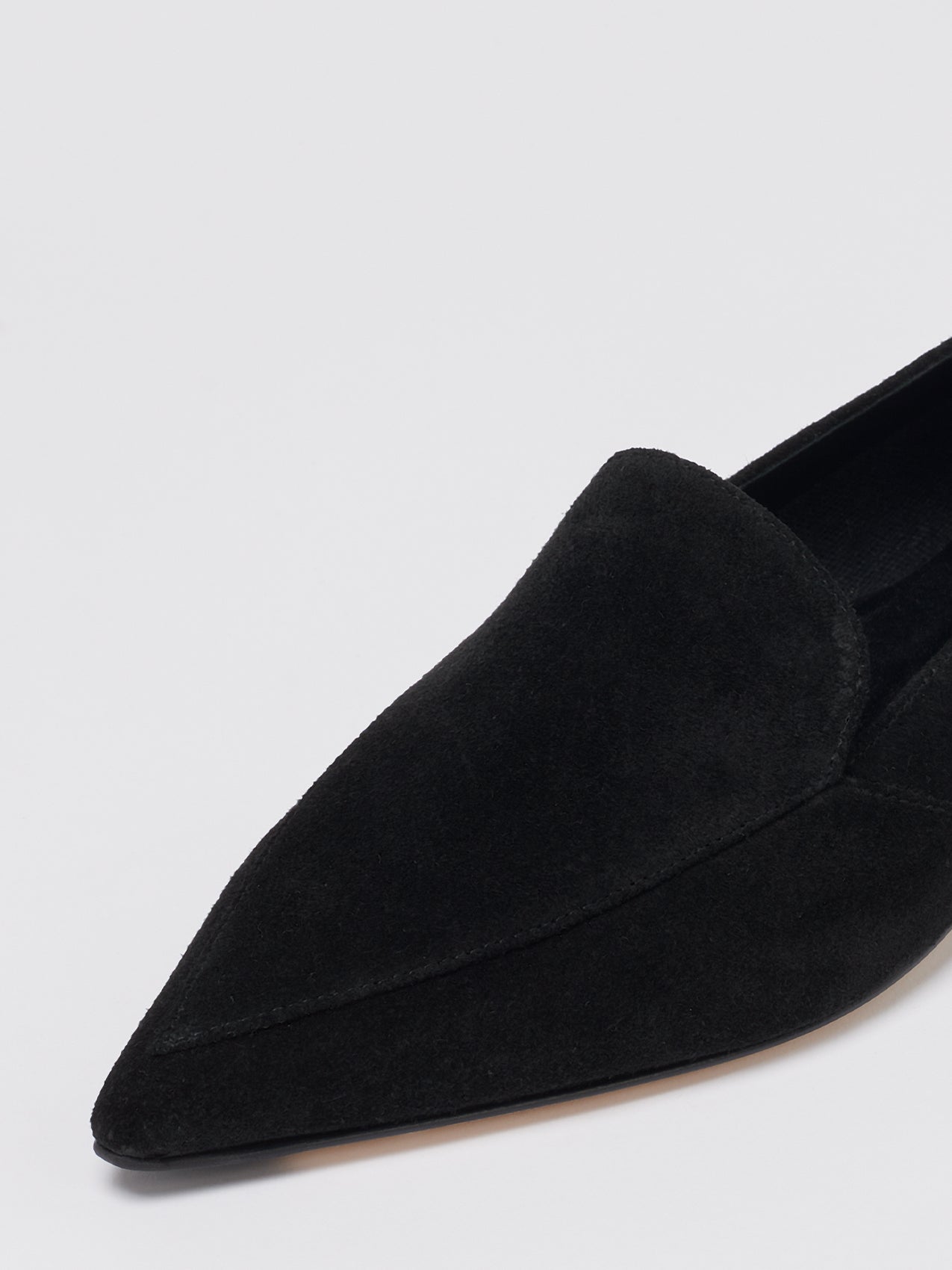 Aeyde | MARTHA Black Pointed Toe Loafer