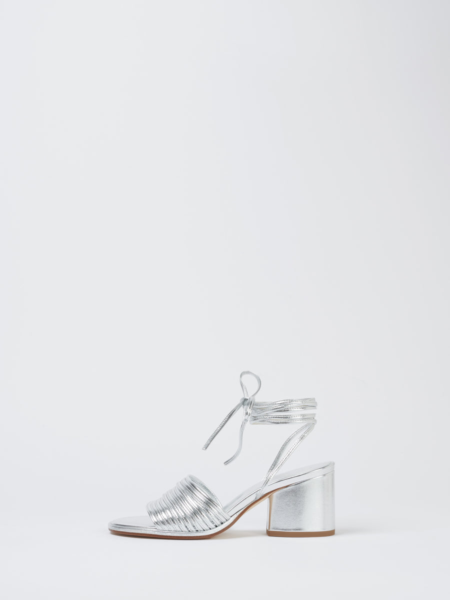 Natania Laminated Silver Nappa