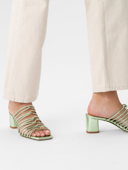 Aeyde | Pearl Pistachio Nappa Women's Leather  |  |  | Luxury Materials | Handmade in Italy